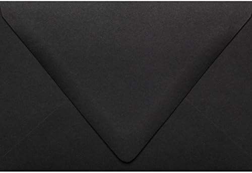 LUXPaper A4 Contour Flap Invitation Envelopes | 4 1/4" x 6 1/4" | Midnight Black | 80lb. Text | 250 Qty