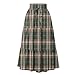 Women Drawstring Lightweight Skirts with Pockets Casual A Line Flowy Outfits Elastic Waist Ruffled Hem Midi Skirt