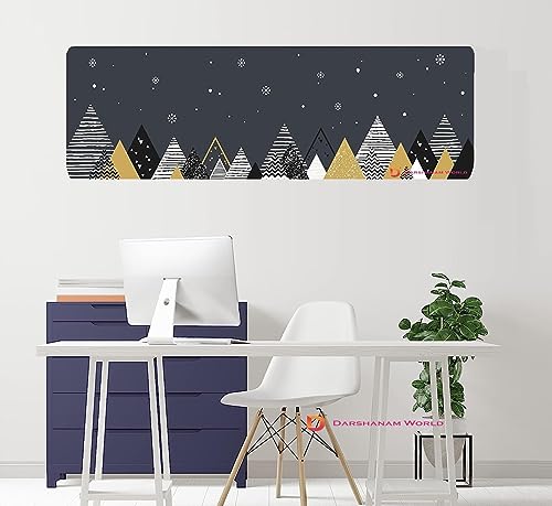 Image of DARSHANAM WORLD Beatiful Designer Ac Cover |Cutest Printed Air Conditioning Dust Cover For Indoor & All Type AC Split Covers |Colorfull Folding Designer Ac Cover (Black In White Triangle 1.5 Ton)