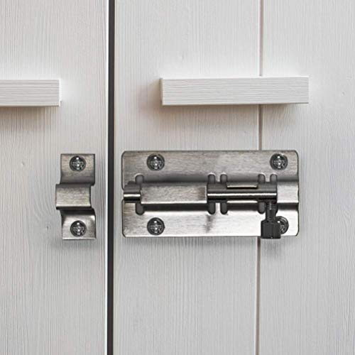 Serratura Della Porta,2 Pack Chiusure in Acciaio in Acciaio Inox Lucchetto Scorrevole Piccolo Door Lock per Bagno WC Camera da Letto Mobili Finestre Cancello 3