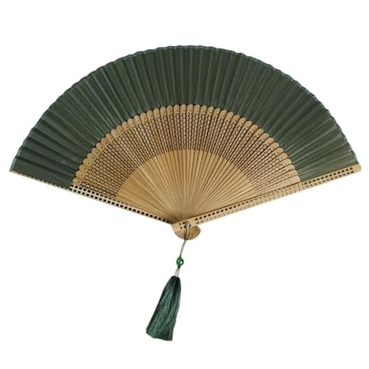 Elnwnnkc Abanico de mano de seda y bambú, suave y cómodo, de madera china, plegable, hecho a mano