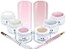 Produktbild 6 x 5ml - BABY BOOMER XXL Spar GEL SET + ZUBEHÖR Gel und Ombre PINSEL - UV French Make Up Aufbau Ombre ROSA PINK WEISS - Babyboomer Gelnägel - BESTSELLER - Studio Qualität - MADE IN GERMANY