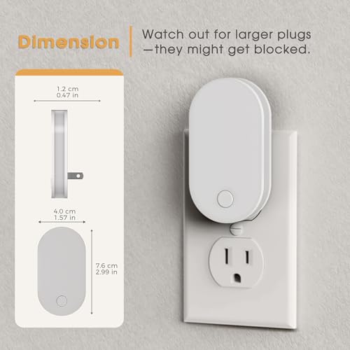 Image of Briignite Night Lights Plug into Wall,1Pack Plug in Night Light