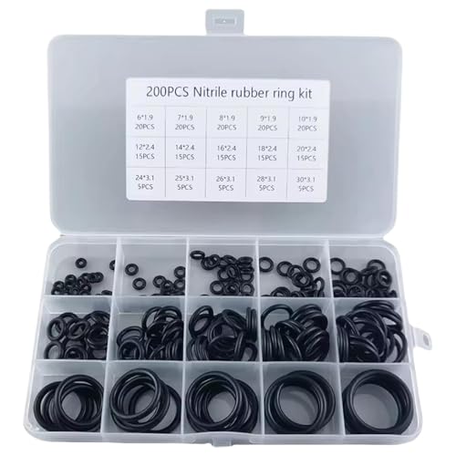 O Kit de surtido de anillo, caucho sellado o anillos, resistentes al aceite, piezas de lavadora a presión resistente al calor para reparar equipos de agua, maquinaria industrial