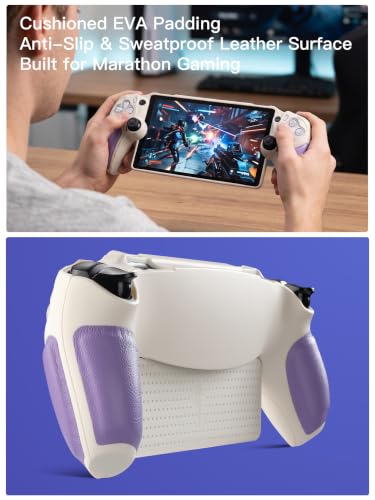 Image of PlayStation Portal Case, Slim Shockproof Protective Cover-White&Purple