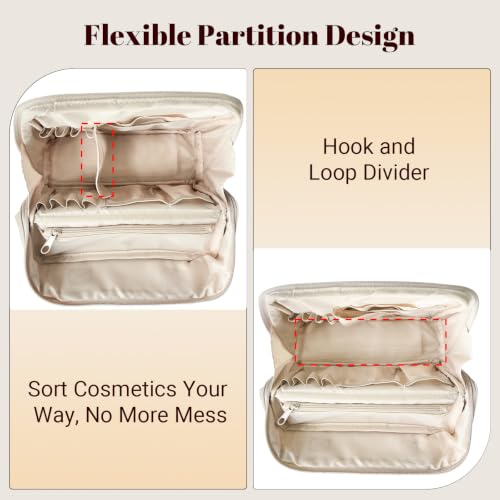 Standing Makeup Bag for Women Large Travel Cosmetic Bags with Compartments by seektik - Used condition - Image 7