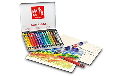 NEOCOLOR II CREATIVE BOX C/15 WATERBRUSH POSTCARDS 7500515