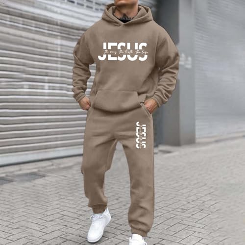 Sweat à capuche et jogging homme WWricotta ensemble ample