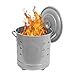 Metal Burn Barrels for Outside, Stainless Steel Garden Incinerator Can with Lid, Garden Bins Air Vent Burning Bin with Handle for Paper, Leaves, Trash, Backyard Debris