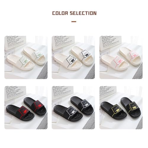 Pillow Slippers,Shower Sandals for Women Men,Slide Sandal Slippers with Cute Bear, Non-slip Slippers, Cloud Slippers4