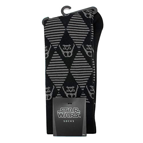 Star Wars Darth Vader Argyle Stripe Black Dress Socks, One size fits most (up to men's size 12), Officially Licensed by Lucasfilm LTD.3
