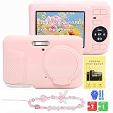 Case for Kodak PIXPRO FZ45, Soft Silicone Digital Camera Case with Charm Wrist Strap and Screen Protector, Lightweight Protector Case with Lens Cover for Kodak PIXPRO FZ45 Accessories (Smoked Pink)