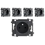 5 prese 16A 2+T nude - Nero - Clarys - Zenitech