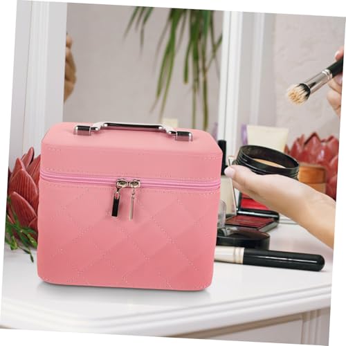 Trousse de maquillage avec miroir et compartiments de rangement pour soins