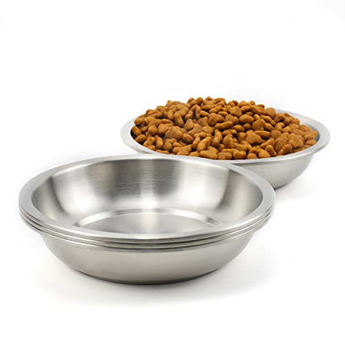 BiteKing Stainless Steel Cat Bowls: Whisker Fatigue Relief for Your Feline's Food Dish