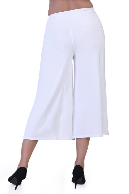 Image of Women's Viscose Calf-Length Palazzo Pants