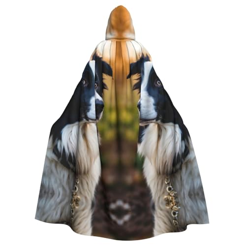 LIXLZH Capa universal con capucha con estampado de perro, disfraz de bruja para adultos, disfraz de Halloween, capa de carnaval