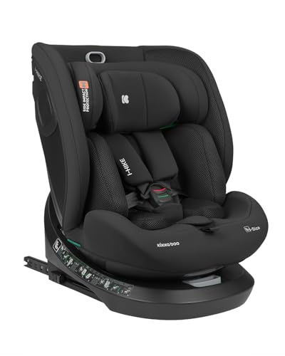 Kikkaboo i-Size i-Hike - Asiento infantil (40-150 cm, Isofix, giratorio 360°, ajustable, colores: negro)
