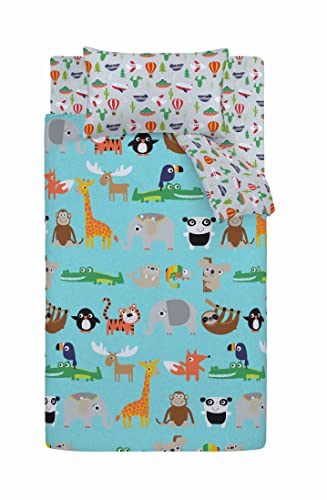 Parure Catherine Lansfield Animal Adventures lit 160x220 cm sans plis - 3