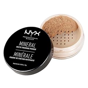 NYX Professional Makeup Mineral Finishing Powder, Loose Format, Matte Finish, Oil Absorbing, Vegan Formula, Shade: Medium/Dark