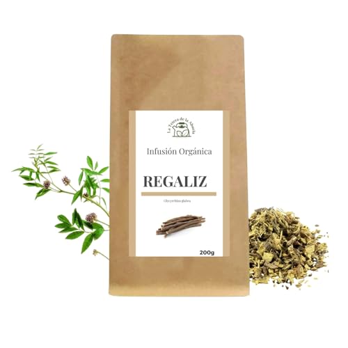Infusión de Regaliz Orgánica 200 gr - Raíz de Regaliz Cortada para Té - Propiedades Digestivas y Calmantes - Infusión Natural de Hierbas (200 gr)