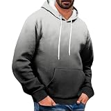 Chaqueta Polar Hombre, Sudaderas Hombres con Capucha Fitness Navidad Deporte Largos Sudadera Cremallera Hombre Forro Elegante Chándales Frio Largo Chollos Ultima Hora Ofertas Flash Gris L