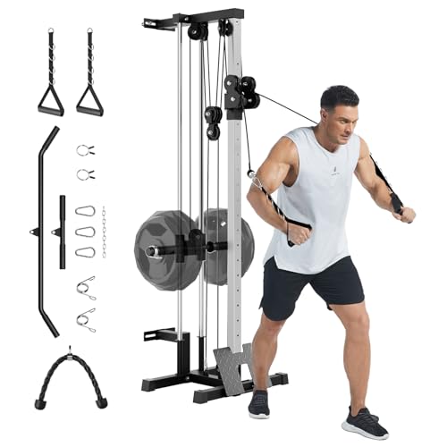 Dual Pulley Wall-Mounted Cable Machine for Home Gym