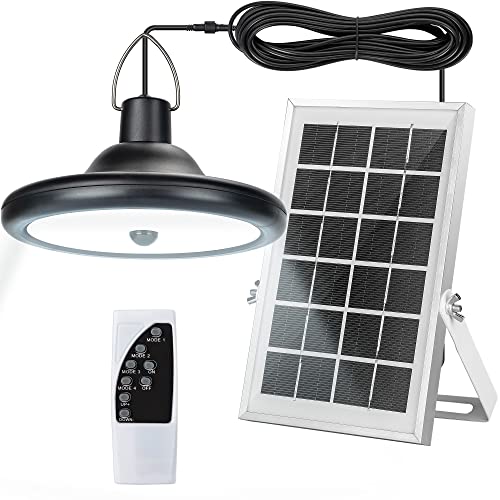 JACKYLED LED Solar Hängelampen für Außen Innen, 5m Kabel Hängend Solarlampen für Außen mit Bewegungsmelder, 4 Modi…