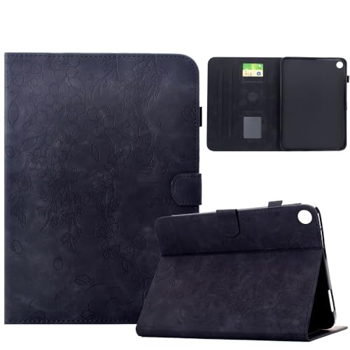 Étui Galaxy Tab A 10.1 2019 en cuir avec fentes cartes motif fleurs