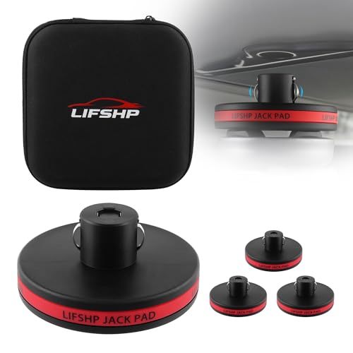 LIFSHP Lifting Jack Pad Set for Tesla Model 3/S/X/Y (2013-2026), Upgraded Spring Leaf Fixing 4-Pack Heavy Duty Lift Pucks with Storage Case, Tesla Lift Accessories