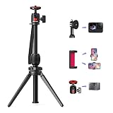 ROXTAK Support Trépied Réglable Projecteur, Trépied Universel pour Pico Projecteur Compact et Léger, en Alliage d'Aluminium, avec Rotule pour Angle Réglable