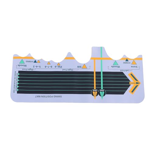 RiToEasysports Golf Hitting Mat, PU Improve Hitting Accuracy Stable Golf Stance Board Swing Trainer for Beginners