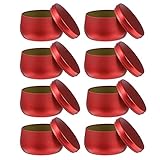 EXCEART Envase 8 Piezas Tarro De Almacenamiento del Vientre Tarros De Velas De Bricolaje Tarro De Vela Perfumada Botes De Cafe Bote De Café De Lata Viajar Plato Combinado Hojalata Antiguo