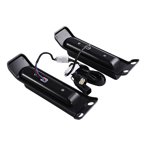 Insertos LED para alforjas, soporte de luz trasera para Harley Electra Glide y Street Glide (2014 en adelante), carcasa negra y lente transparente miniatura 4