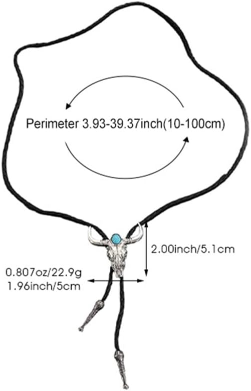 Retro Black Leather Cow-Head Pendant Necklace for Women, Vintage Western Country Cowboy Cowgirl Choker Necklace Boho Trendy Party Holiday Jewelry Gift - Image 2