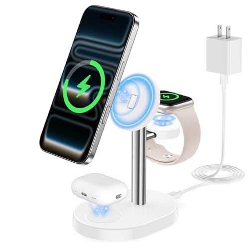 Station de charge sans fil 3 en 1 chargeur magnétique rapide pour iPhone