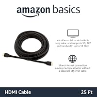 Amazon Basics 4K-HDMI-Kabel, 7.6 m, 18 Gbit/s Highspeed mit Ethernet, 4K@60Hz, 2160p, Schwarz – Ansicht 2