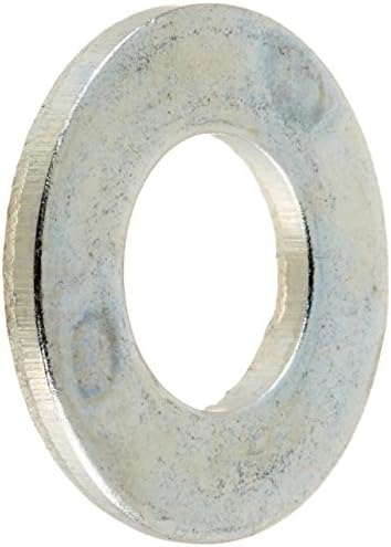 Steel Flat Washer, Zinc Plated Finish, ASME B18.22.1, 5/16" Screw Size, 11/32" ID, 11/16" OD, 0.065" Thick (Pack of 100)