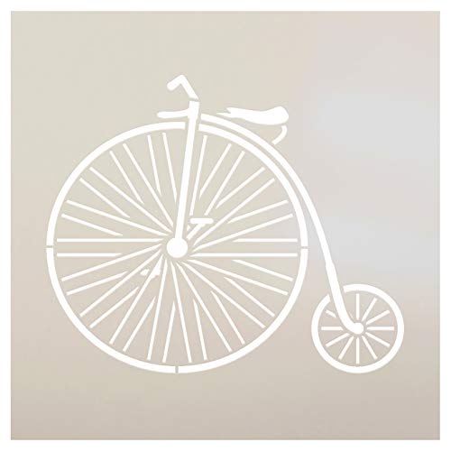 Big Wheel Bicycle Stencil by StudioR12 | Fun Vintage Art - Reusable Mylar