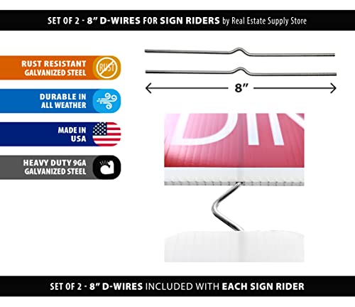 Calendars And More SR-40S RED WITH WHITE TEXT Corrugated Plastic Real Estate Sign Riders thumb #2