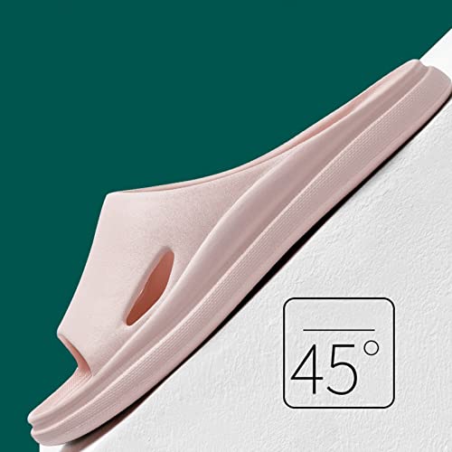 Couples Shower Slide Sandal Summer Flat Bottom Beach Slippers Solid Pillow Slippers Squirrel for Men3