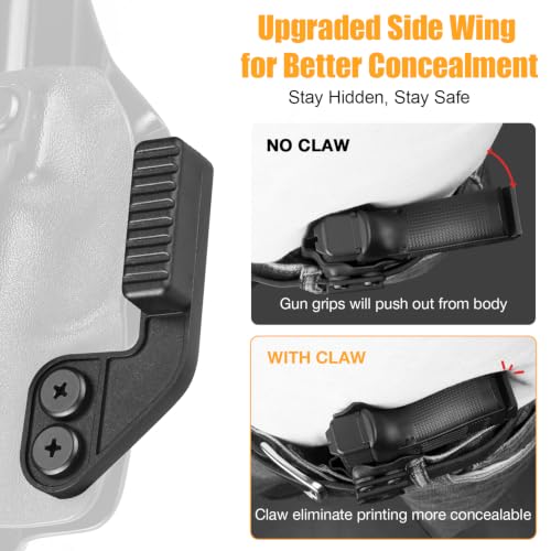 WARRIORLAND Kydex Holster w/Claw & Optic Cut, IWB Concealed Carry by WARRIORLAND - Used condition - Image 5