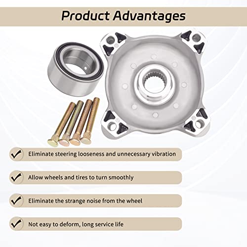 Fhsjxr 5137219 Wheel Hub Bearing Stud Service Kit For Polaris Rzr 800 2008-2014, Rzr S 800 2009-2014, Rzr 800 Efi 2010-2013, Rzr 570 Efi 2012-2013, Replaces# 2204717 3514699 7518654 #TOP2