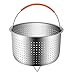 Dianmu Panier à Vapeur en INOX avec Poignée en Silicon, Accessoires cookeo pour autocuiseur Compatible avec La Plupart des Autocuiseurs, Idéal pour Cuire à la Vapeur des Légumes