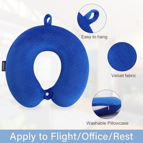 Image of Neck Pillow for Travel Pillow Memory Foam U Shape Comfortable Travel Neck Pillow Head Neck Support Airplane Pillow for Traveling, Car, Home, Office, Travel Neck Flight Pillow