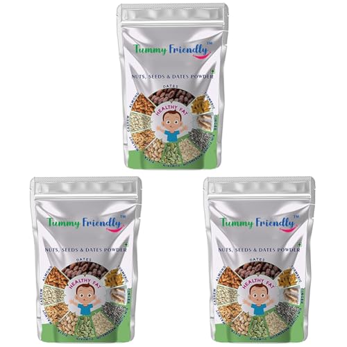 Image of TummyFriendly Foods Premium Nuts, Seeds and Dates Powder | Dry Fruit Powder For Baby Kids | Dry Nuts For Babies Kids and Adults | No Hidden Sugar | No Preservatives | 200g (Pack of 3)