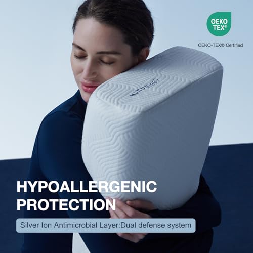 Firm Pillow for Side Sleeper, Cooling Memory Foam Pillows with Two Side Four Types of Softness for Neck and Shoulder Pain, King or Queen 24"x12"x5" (Firm for Standard) by Huhu Sleep - Image 6