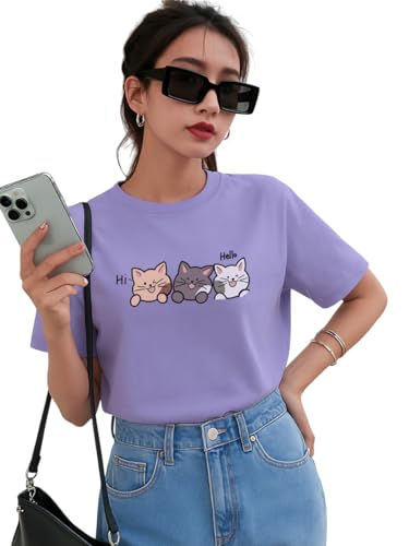 Image of THE DRY STATE Women Cotton Half Sleeve Round Neck Tshirt