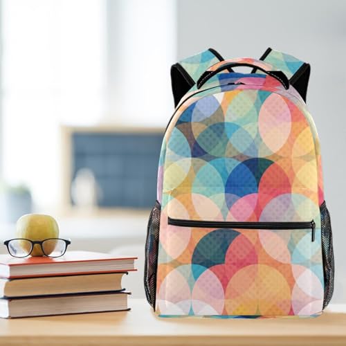 Sac à dos imprimé multicolore sans couture avec design géométrique moderne - 5