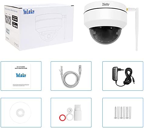PTZ WiFi IP Surveillance Camera,5MP Dome Camera,4x Optical Zoom,Smart 265 Home Security Camera for Indoor and Outdoor, IP66 Waterproof, Motion Detection,IR Night Vision, Support Max 128G SD Card